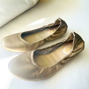 Cole Haan gold metallic sheen flats